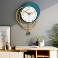 41X53CM With Pendulum Large Metal Wall Art Clock Customized Home Decoration Wooden Watch Home Luxury Hanging Dropshiping DDP