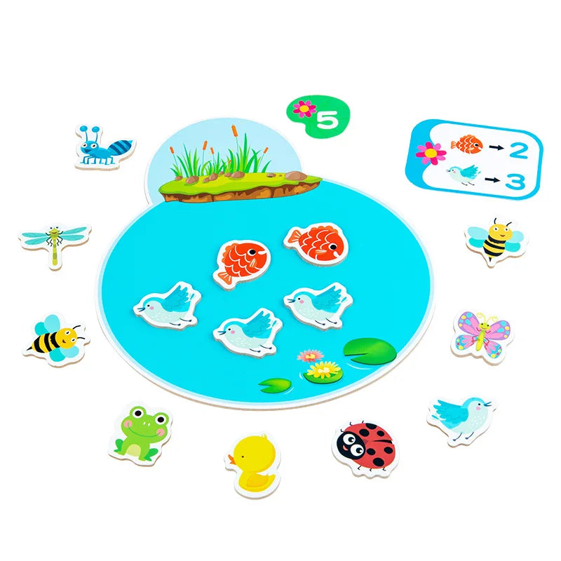2026 New Arrival Children's Animal Ladybug Table Math Games Educational Parent-child Interactive Learning Playing Toys for Kids