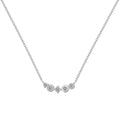 Dylam Beautiful Women Jewelry Hypoallergenic S925 Silver Link Chain Five 5A Cubic Zirconia Stone Pendant Jewelry Necklaces