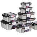 Stainless Steel Lunch Box Kids Metal Bento Box Microwave Safe Food Container With Lock Clips for School Office Work and Camping
