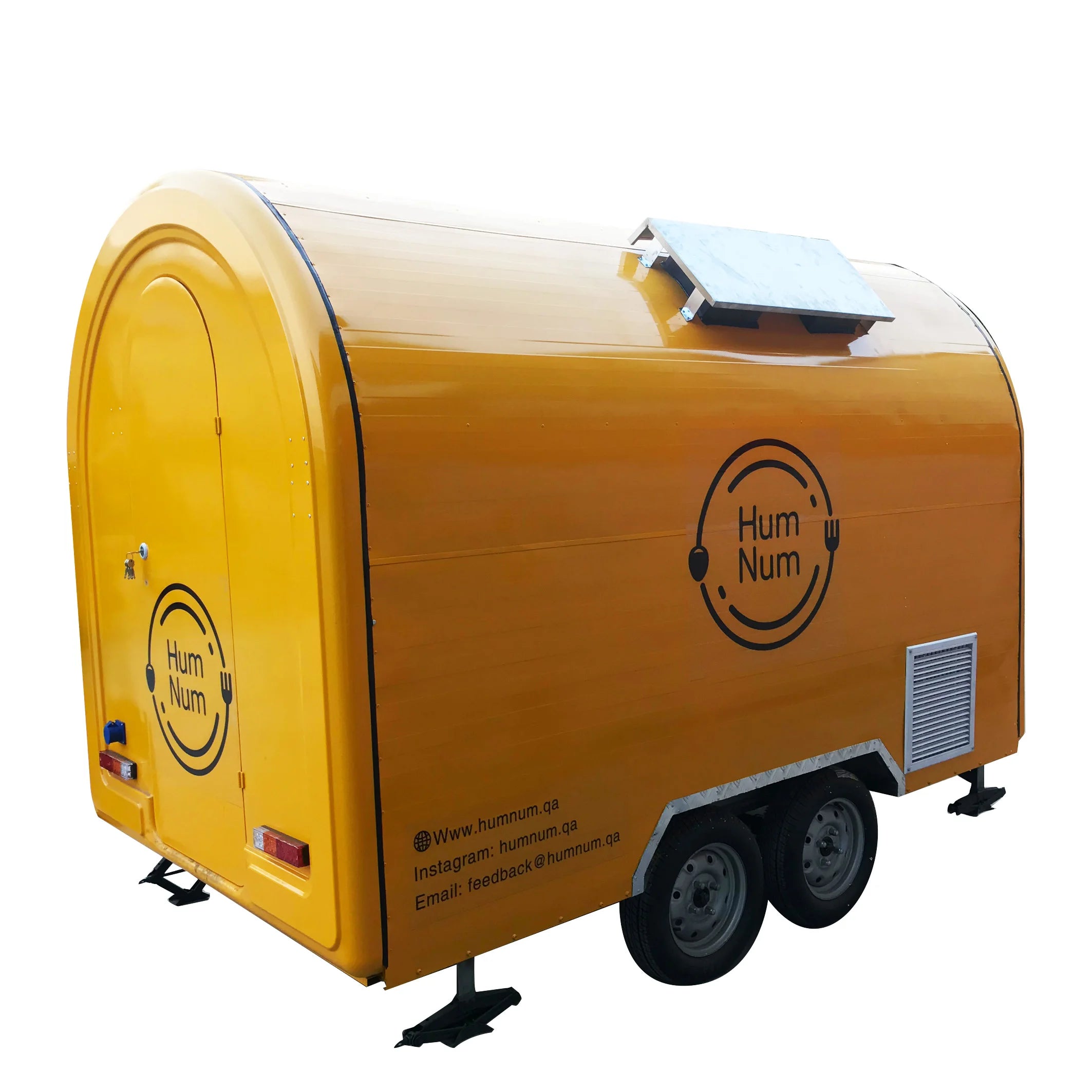 Manufacturer Supply Round Food Trailer Stainless Steel Kitchen Equipment Food Truck