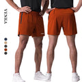2023 Men's Gym Fitness Sweatpants Solid Color Quick Dry Jogging Workout Short Pants With Pockets Towel Hole Shorts for Men