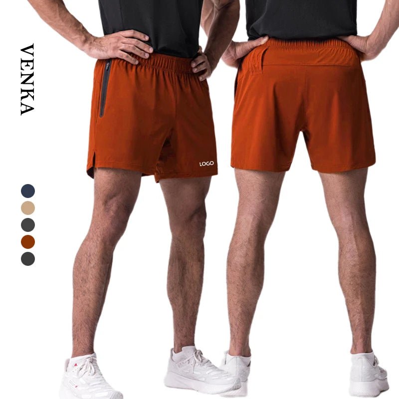 2023 Men's Gym Fitness Sweatpants Solid Color Quick Dry Jogging Workout Short Pants With Pockets Towel Hole Shorts for Men