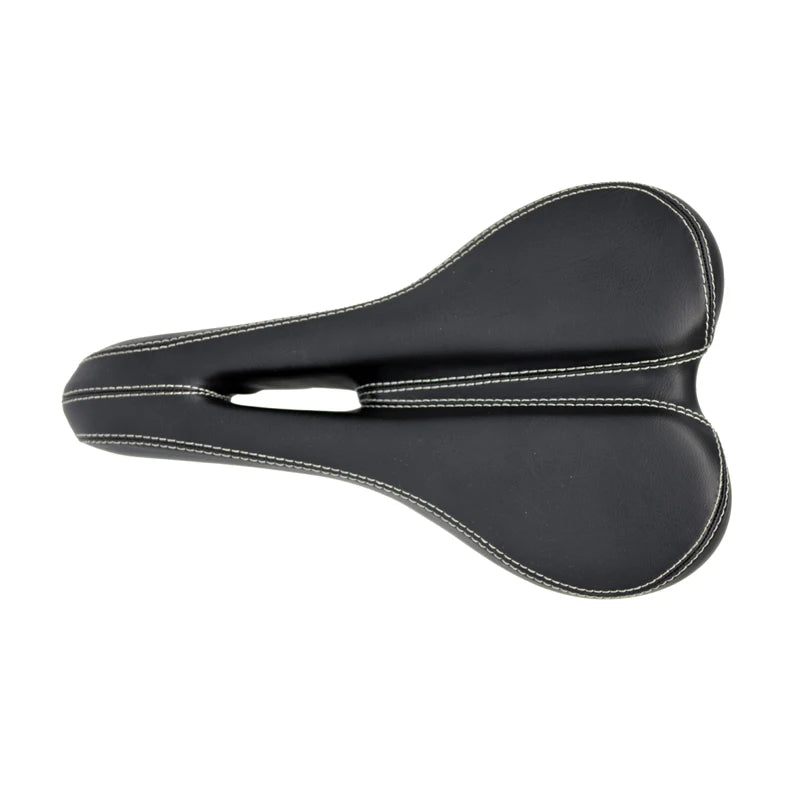 Waterproof Bicycle Saddle with 0.8 Leather and Polyurethane Filling Simple Style Bike Seat