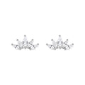 925 Sterling Silver Geometric Oval CZ Zircon Stud Earrings for Women Engagement Jewelry Wholesale