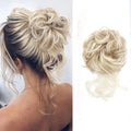 Claw Clip Z-Ash Blonde Heat Resistant Messy Bun Hair Piece Wavy Curly Chignon Ponytail Synthetic Tousled Updo