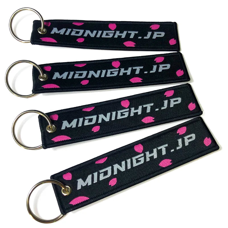 Wholesale Custom Brand Design Travel Souvenir Woven Embroidery Logo Fabric Keychains Promotional Key Chains