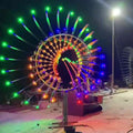 Park Decor Stainless Steel Wind Kinetic Sculpture 3d Kinetic Energy Sculpture with Led Light