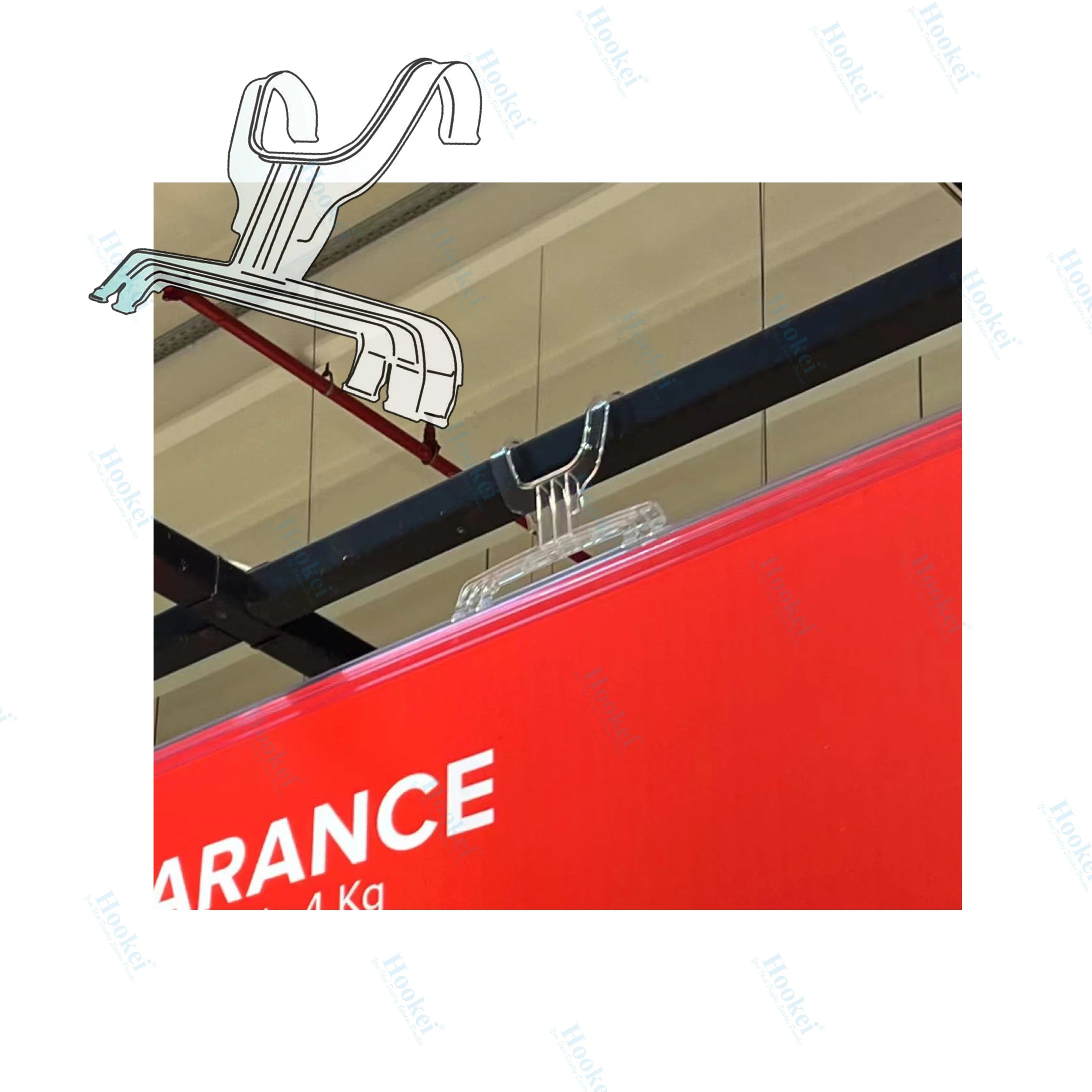 146x207mm Plastic Transparent Big Ceiling Magnetic Poster Profile Hanger X Clips Banner Holder for Hanging Painting Frame