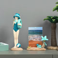Wear Hats Swim Standing Lady Ornament Figurine Home Decoration Resin Summer Beach Sculpture