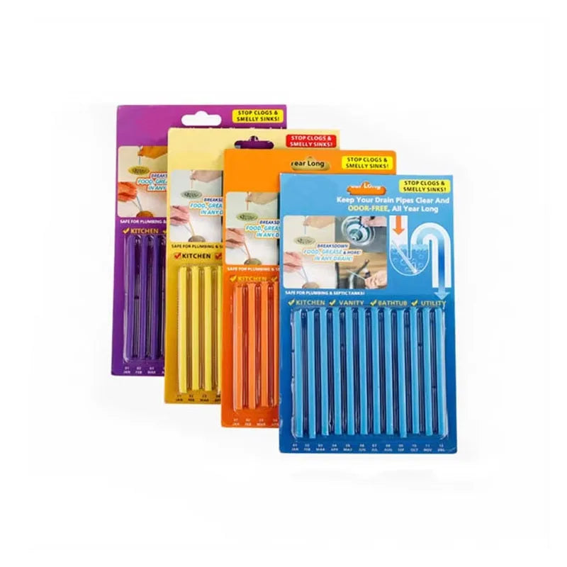 Epsilon Keeps Drains and Pipes Clear Odor Free Sink Cleaner Sewer Cleaning Rod Drain Cleaner Stick