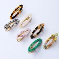 Japanese and South Korea Acetic Acid Hairpin Hollow Out Round Temperament Hair Clips Simple Girl Bang Side Duck Clips Headdress