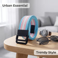 Flying Art Double Ring Buckle Men's Canvas Belt Ethnic Alloy Stylish Korean Version Fashion Men's Belt
