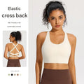 Custom Ladies Fitness Tank Top Sexy Bra Panty Breathable Yoga Sports Bra Shockproof Strap New Design Four-Way Spandex Active