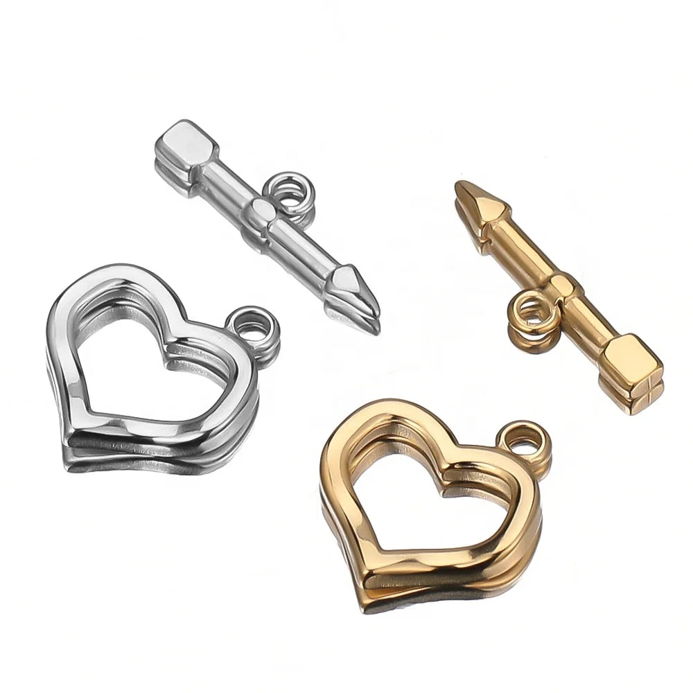 Heart Shaped OT Clasp Buckle for DIY Jewelry Making Necklace Connector Artifact Bracelet Jewelry Accessories