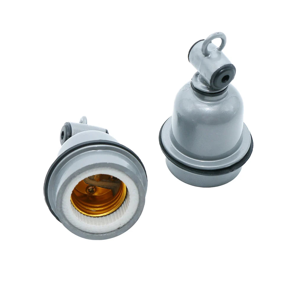 EU Certified E27 Heat Lamp Holder for Poultry Brooder Heating Lamp with Spiral Ring Farm Use