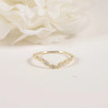 Vintage Curve Eternity Band Marquise Design DEF VS VVS 1.3MM Round Lab Grown Diamond V Shape Half Eternity Band Wedding Ring