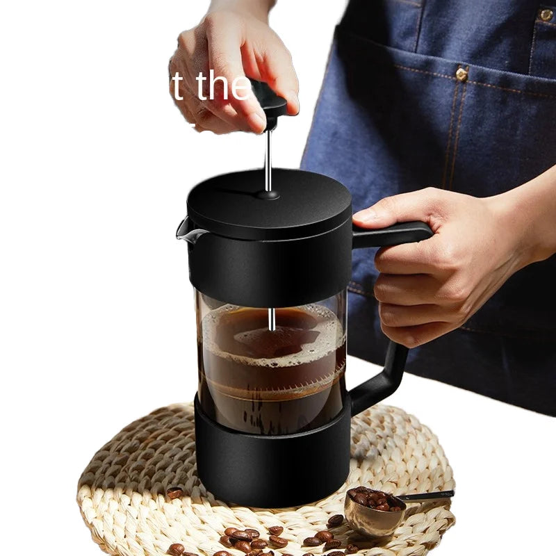 Plastic French Press Coffee Maker High Quality Glass Coffee Plunger Stainless Steel Filter Portable