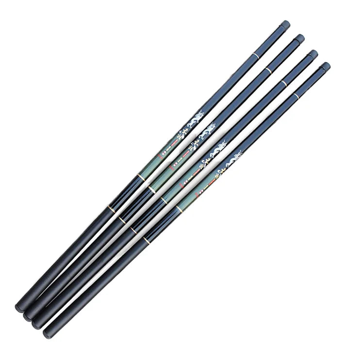 2.7m 3.6m 4.5m 5.4m Black Fiber Glass Telescopic Stream Fishing Rod