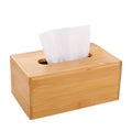 Bamboo Rectangular square Wood Tissue Box Cover Bamboo Tissue Napkin Box for Hotel and Restaurant