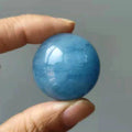 Jewelry Stone Natural Aquamarine Crystal Stone Mini Ball Blue Aquamarine Sphere Healing Stone for Decoration