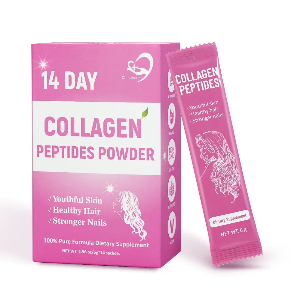 Chinaherbs Collagen Tripeptide Powder Whitening Beauty Products Fish Marine Cranberry Collagen Powder for Nutrition Cosmetics