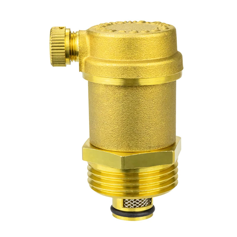 TMOK DN25 1" Inch Brass Water Air Release Bleed Valve Air Vent Valve with 3-Year Warranty for HVAC and Cooling Systems