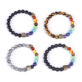 7 Chakra for Bracelet Cute Dog Claw Design Trendy Natural Stone Bead Crystal Healing Yoga for Bracelet Animal Jewelry Gift
