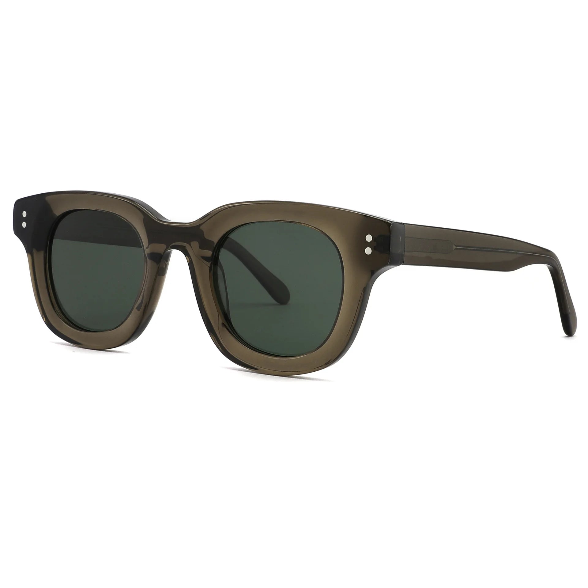8124S High Quality Thick Acetate Sunglasses Custom Luxury Oval Sun Glasses Men TAC Polarized Sunglasses 2023