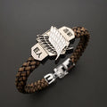 Anime Series Attack on Titan Giant Bracelet Leather Cord Braided Men's Bracelet