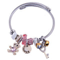 Fashion Key Pendant Charm Bracelet Fashion DIY Custom Beaded Drip Bracelet Bangle