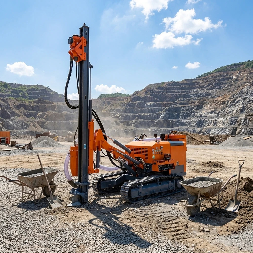 Hengwang Factory China Manufacture Hard Rock Mine Blasting Hole Drilling Dth Rigs Machine Crawler Mine Drilling Rig