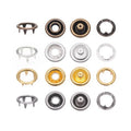 Custom Eco-friendly 4 Parts Metal Ring Snap Fastener Prong Snap Button