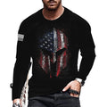 Custom Graphic Vintage Knitted Eco-Friendly Regular Fit Long Sleeve Casual Printed T-Shirts for Men