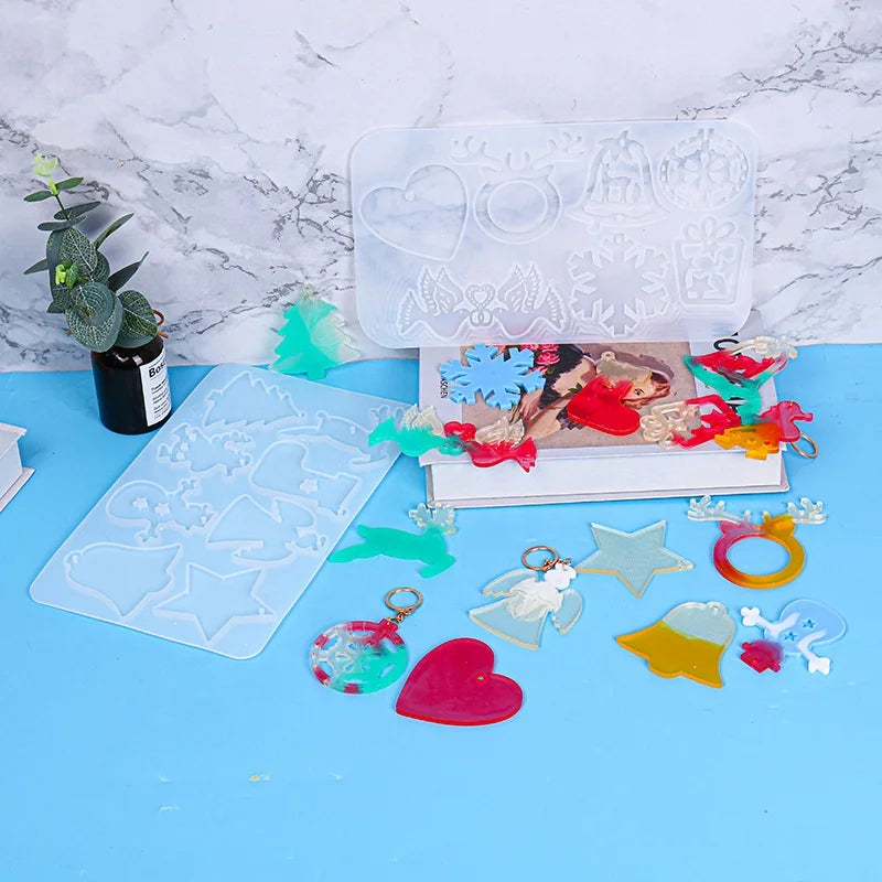 DIY Christmas Ornament Mold Resin Pendant Keychain Mold