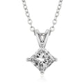 Fine Jewelry 925 Sterling Silver Classic 1ct Princess Cut VVS Moissanite Diamond Solitaire Pendant Necklace for Women