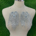 Fashion  Tassel Rhinestone Europe and the United States Diamond-studded Clothing Accessories Suits Retro Clothingaccessorie