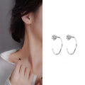 Minimalist S925 Silver Earrings Free Pick 4A Zircon Stud Earring C Shaped Earring for Women