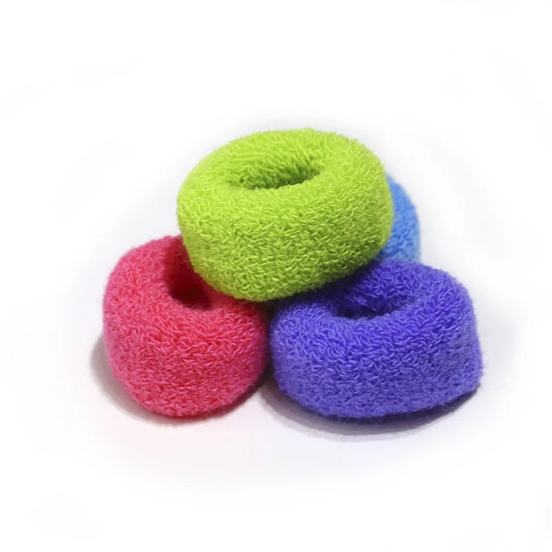 Nylon Wide-brimmed Towel Hair Rings High Elasticity Candy Color Wrist Strap Hair Rope Rubber Band Hair Accessories