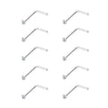 Wholesale Fashion Body Piercing Jewelry L Shape Zircon Inlay Nose Studs Rings for Women Girls Boy Men