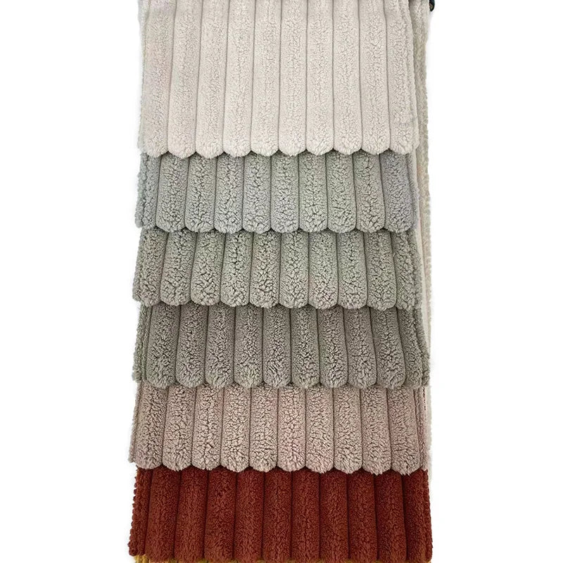 New Design Heavyweight Woven Dobby & Twill Soft Comfortable 100% Polyester Corduroy Fabric Upholstery for Sofas