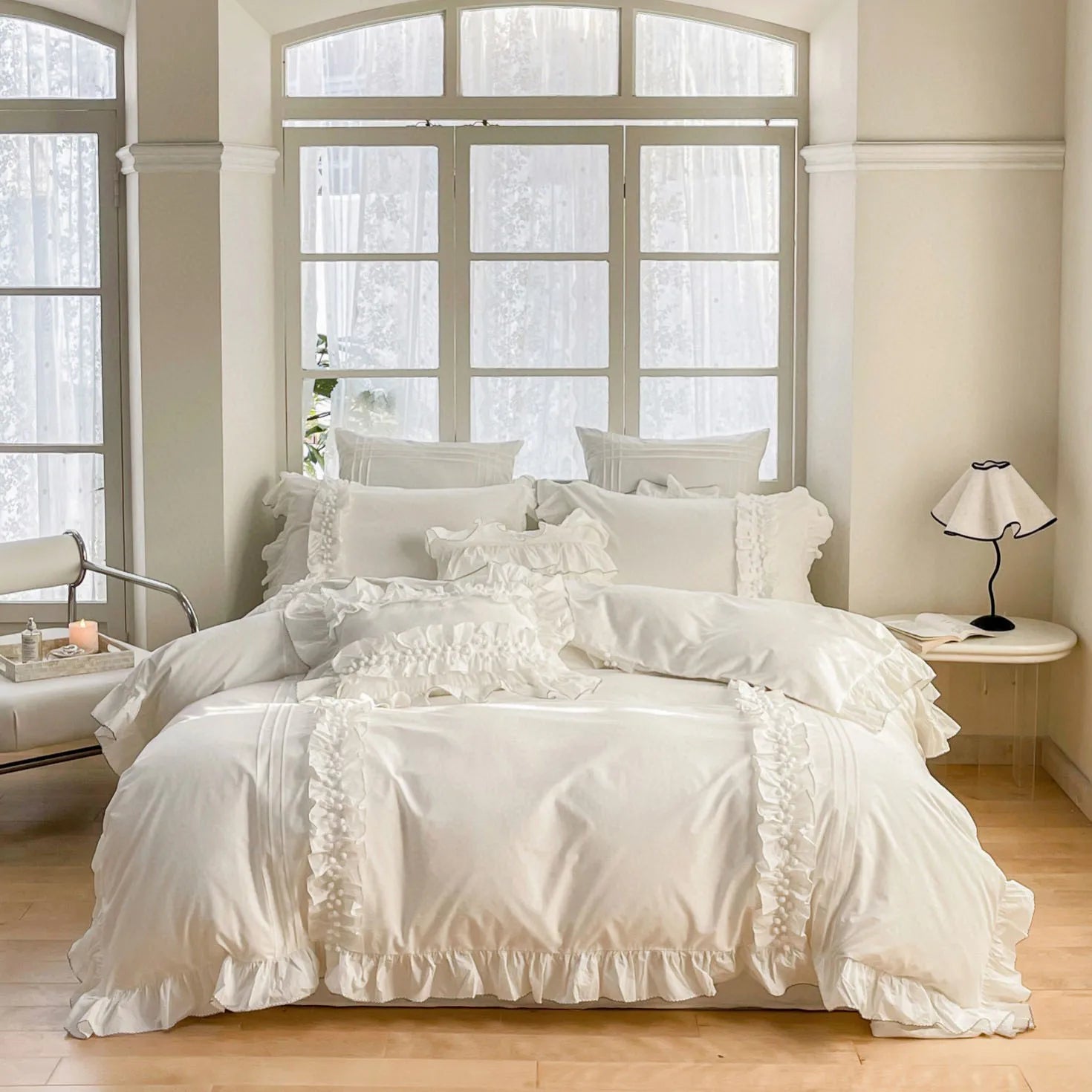 ODM/OEM Wholesale Cozy Printed Solid Color King Size Luxury Designer Cotton White Bedding Set with 500TC Thread Count