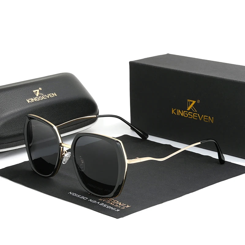 For KINGSEVEN Luxury Brand Design UV400 Sun Glasses for Men Women Gradient Polarized Lens Durable Polycarbonate Butterfly Shades