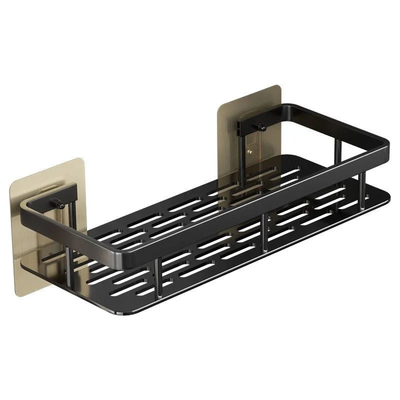 Punch-free Corner Bathroom Shelf Wall Mounted Shampoo Storage Rack Square Aluminum Waterproof Eco-friendly Bath Organizer