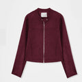 Clothing Winter New Trendy Suede Jacket Ladies Loose Zipper up Casual Women's Solid Color Jacket