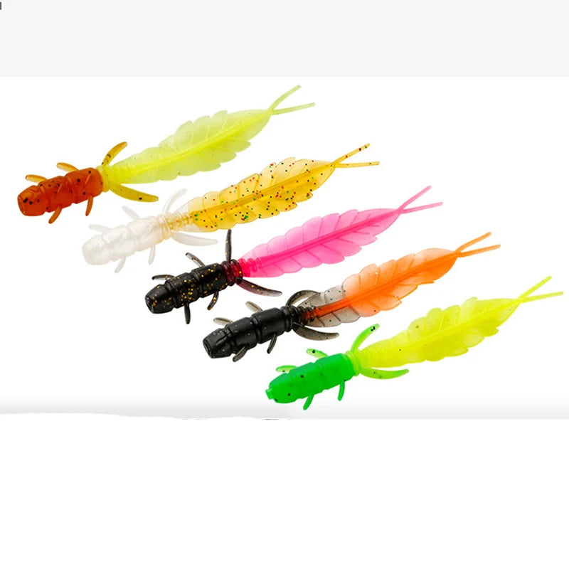 WEIHE 7.5cm 1.3g 5pcs/bag 5 Colors Artificial Soft Fishing Lure Lifelike Swimbait
