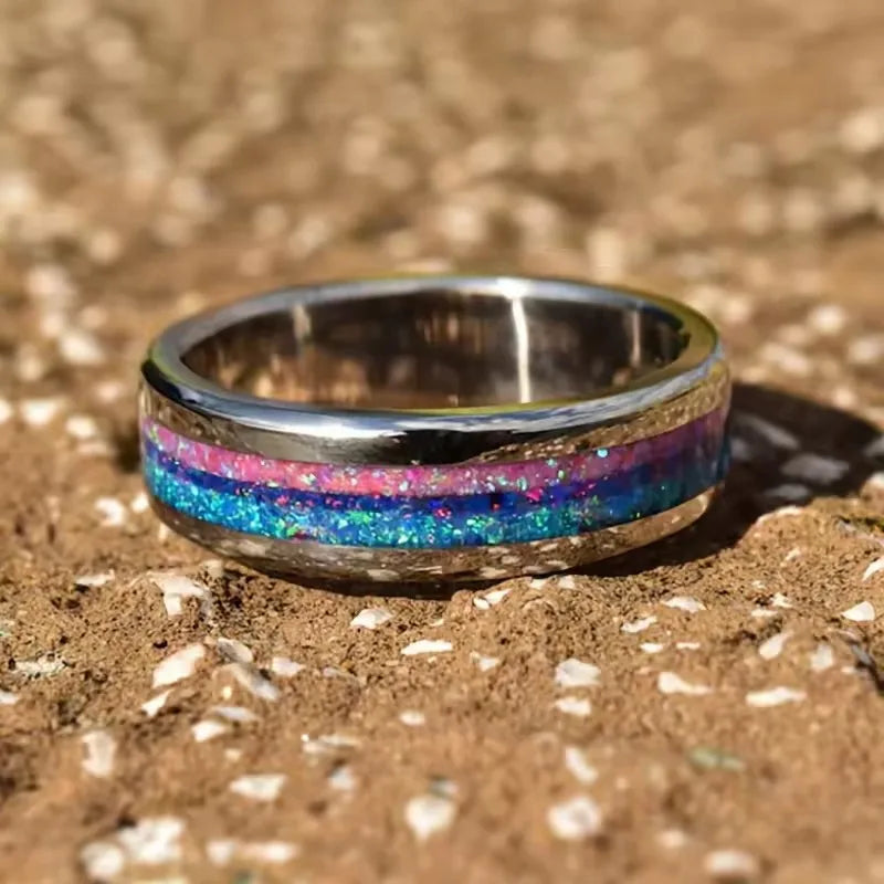 Retro Niche Design Stainless Steel Ring Texture Texture Double Dragon Game of Thrones Ring Fashionable All-match Jewelry