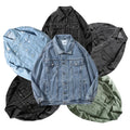 Custom logo Print Men Casual Streetwear Riding Coats Denim Jeans Cargo Mens Jackets Denim Jacket
