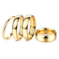 OAHLAN Wholesale 2mm/3mm/4mm/6mm/8mm Gold Tungsten Rings High Polished Couple Wedding Bands Customized 18k Women Rings