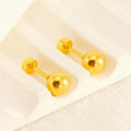 Trendy Stainless Steel Earrings Latest Jewelry Design 18k Gold Screw Back Earring for Women and Girls
